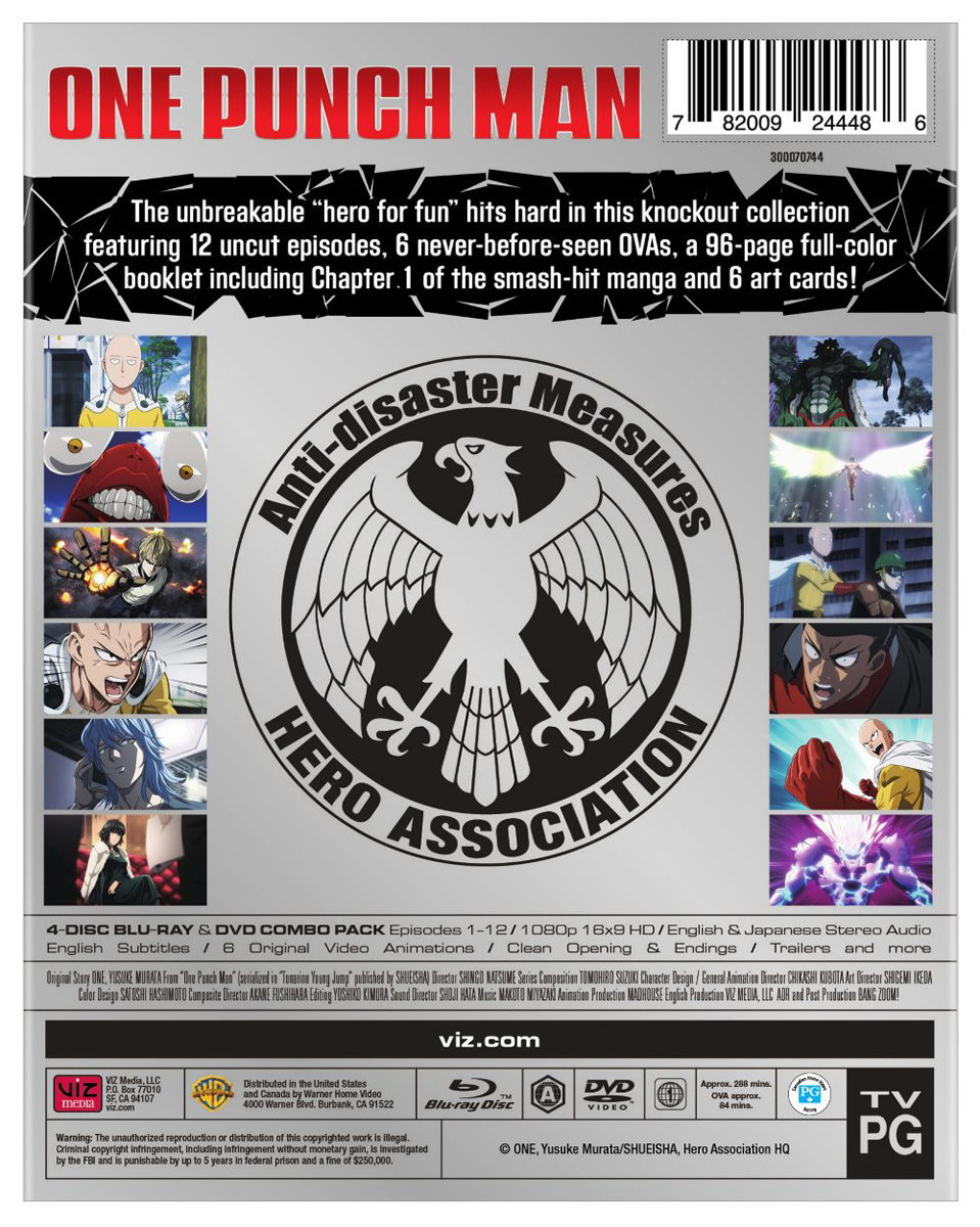 One-Punch Man Season 1 Limited Edition Blu-ray/DVD image count 3