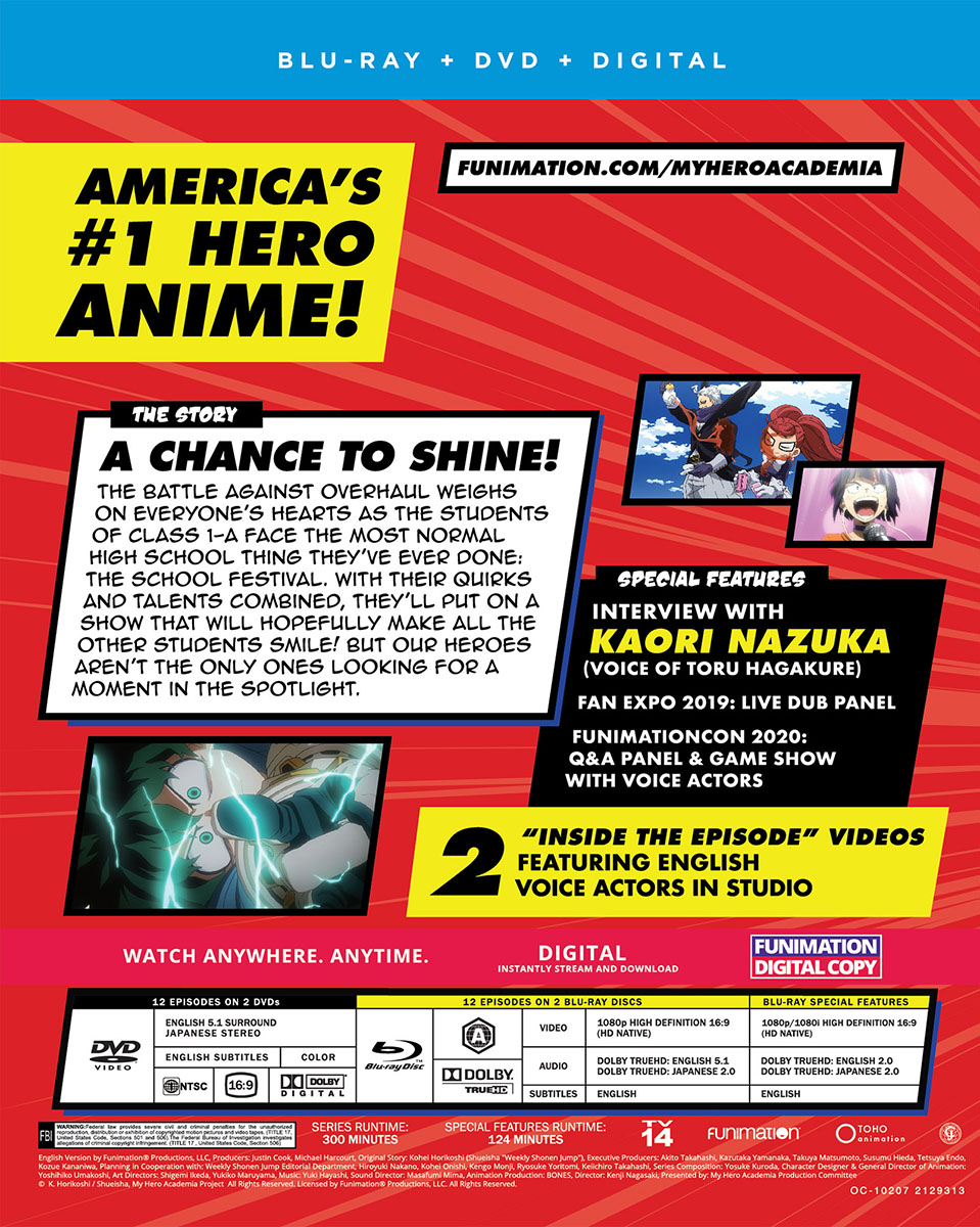 My Hero Academia Season 4 Blu-ray and DVD box cover art