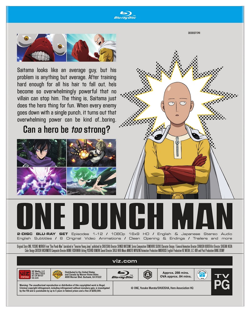 One Punch Man' Blu-ray and DVD Bundle Original Anime 