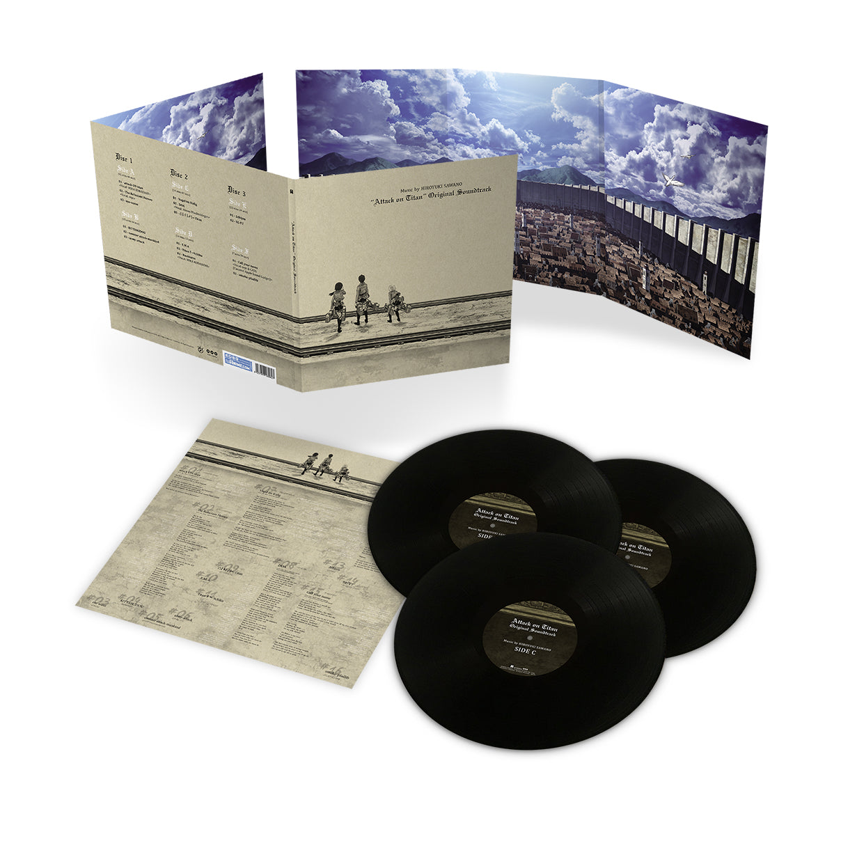 Attack on Titan - Season 1 Soundtrack Triple LP Vinyl image count 0