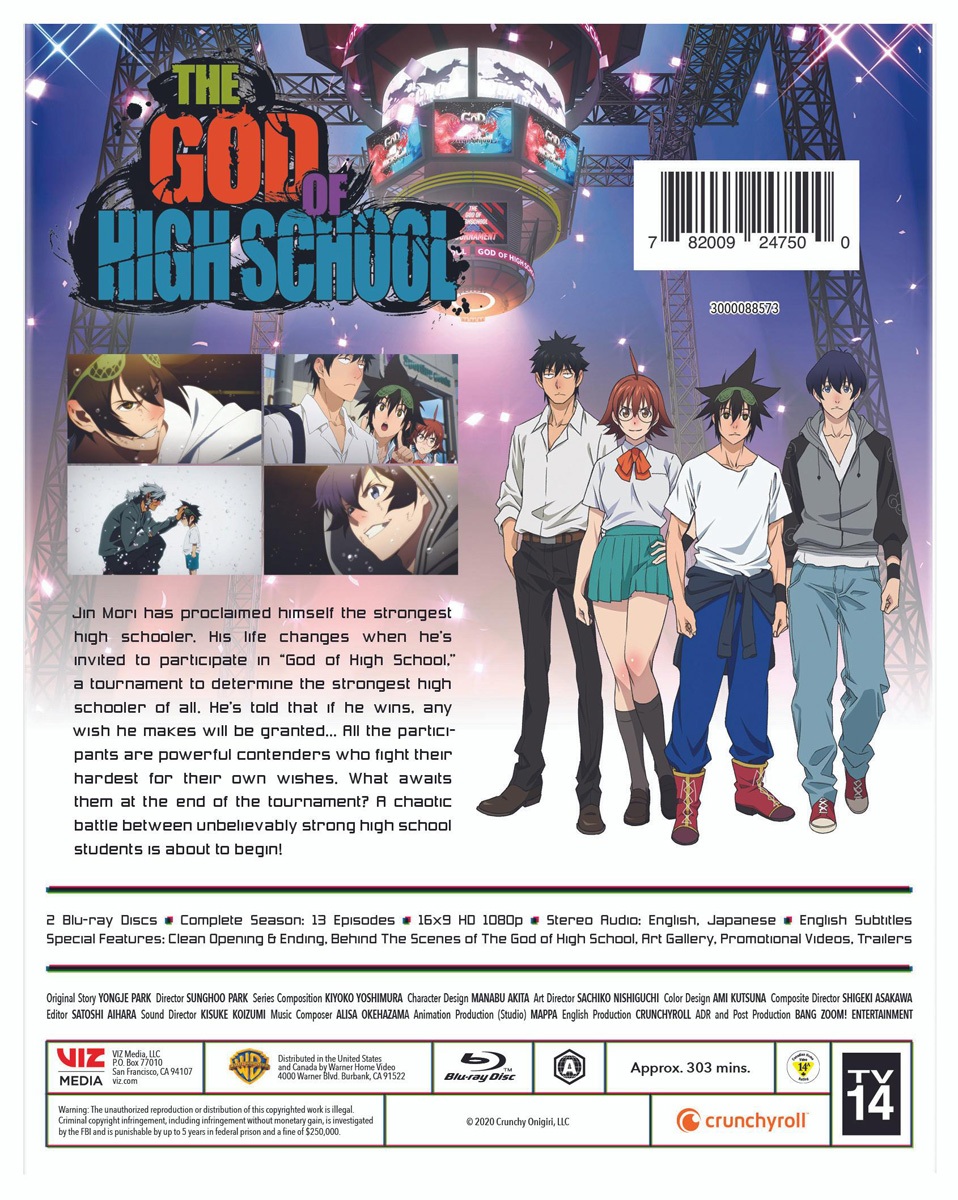 The God Of High School: Complete Season (Blu-Ray, 2-Discs) FREE Ship No  Digital 782009247500