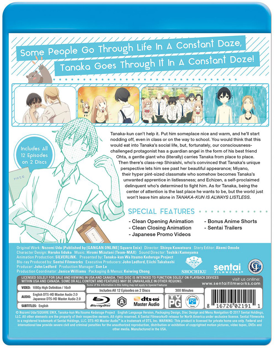 Crunchyroll To Stream Tanaka-kun Is Always Listless - Anime Herald