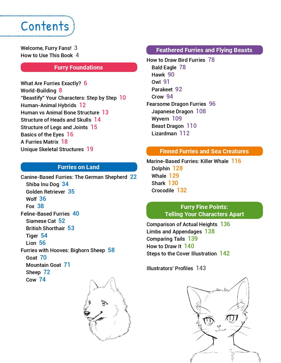 How to Draw Manga Furries: The Complete Guide to Anthropomorphic Fantasy Characters (Color) image count 1