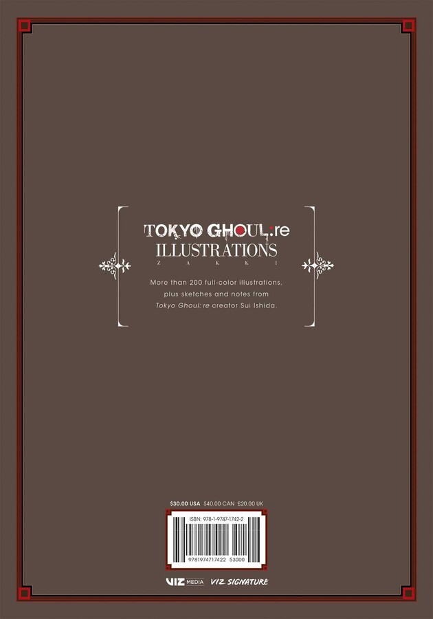 Tokyo Ghoul:re Illustrations: zakki Art Book (Hardcover)