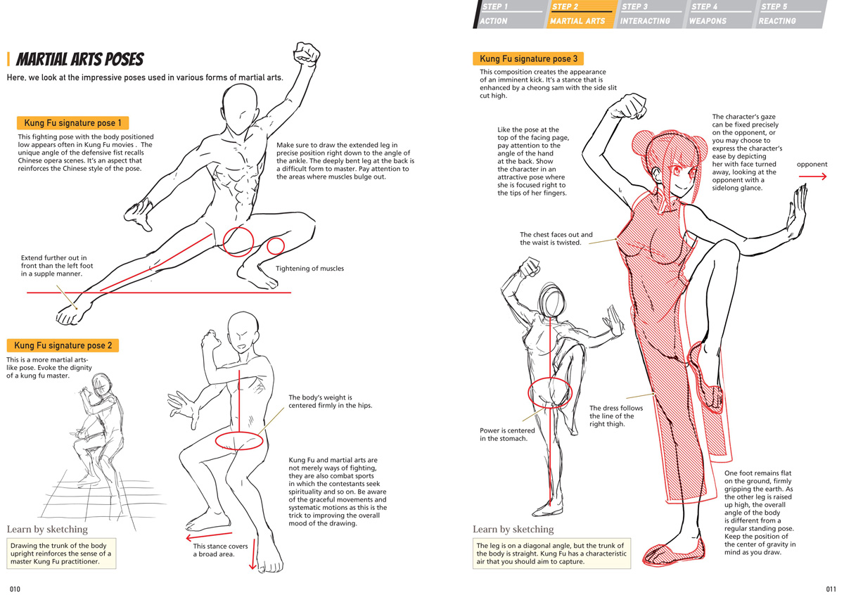 Anime Action Scenes : How to Draw Manga Action Poses Step by Step