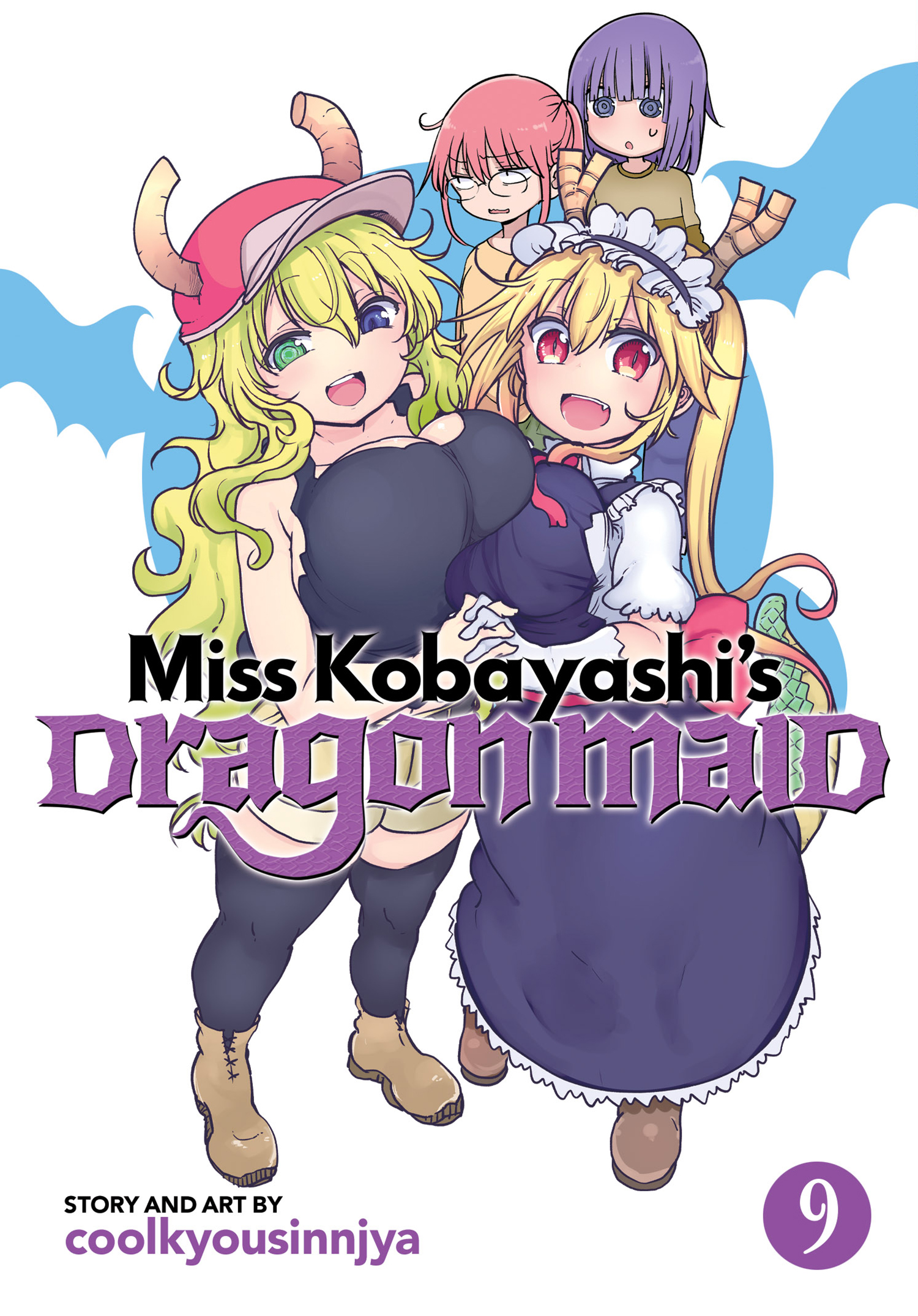 T-shirt Miss Kobayashi's Dragon Maid Anime Room, maid, purple