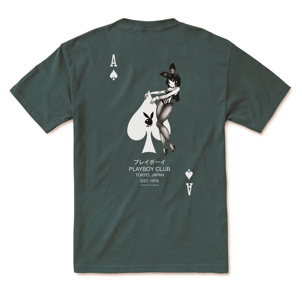 Playboy x Color Bars - Monochrome Bunny Ace of Spades SS T-Shirt image count 1