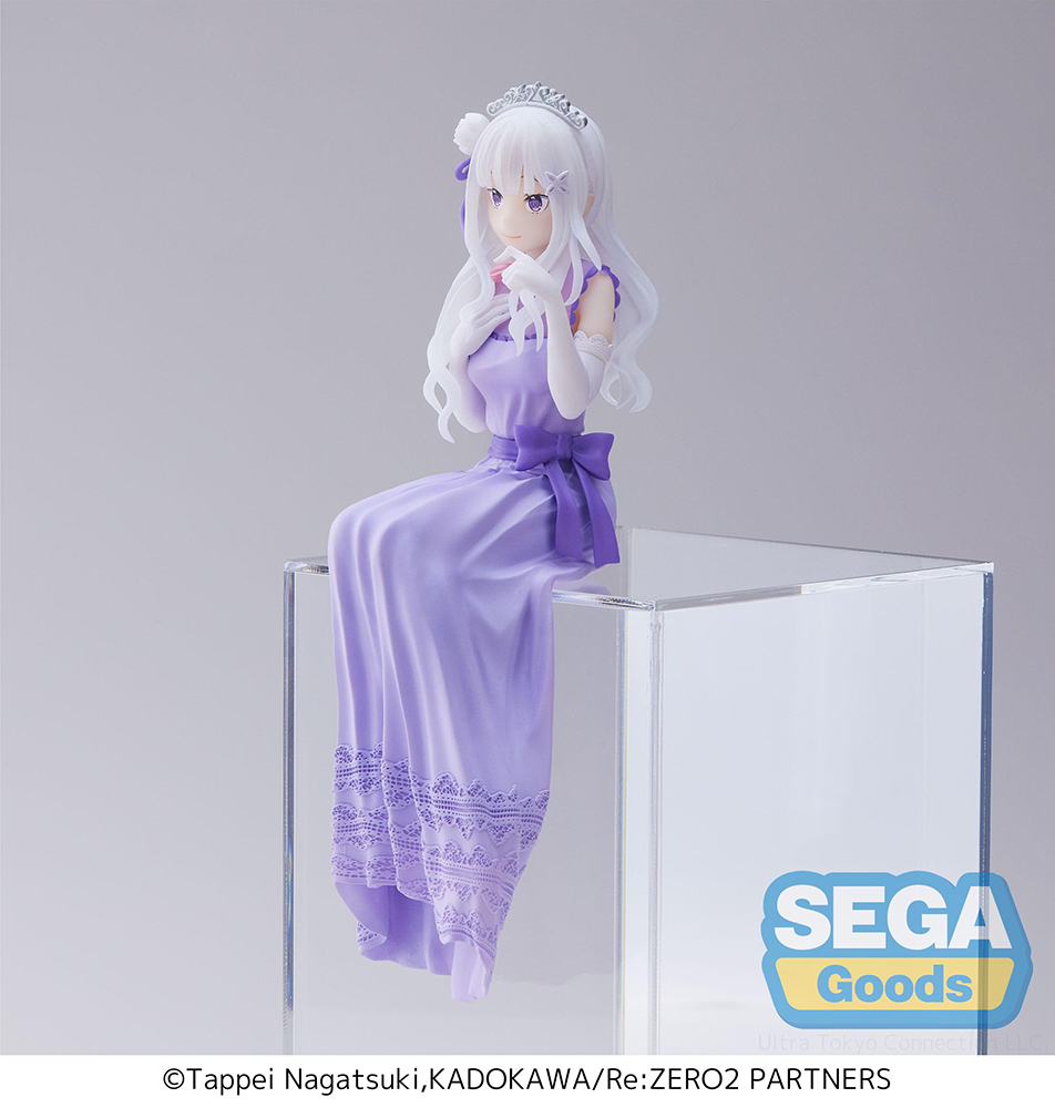 Emilia Dressed-Up Party Perching Ver Re:ZERO Lost in Memories PM Prize Figure image count 1
