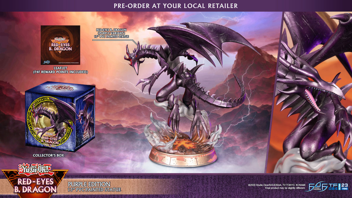 Red-Eyes B. Dragon Purple Variant Ver Yu-Gi-Oh! Statue Figure ...